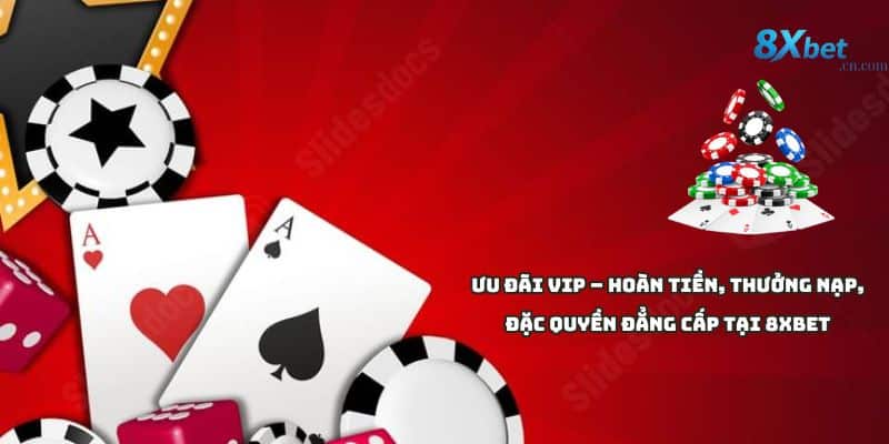 Ưu đãi VIP – Hoàn tiền, thưởng nạp, đặc quyền đẳng cấp tại 8xbet